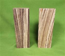 Zebrawood Turning Blanks ~ 2 Each ~ 2 1/2" x 2 1/2" x 7 1/2" ~ $39.99  Blank #714